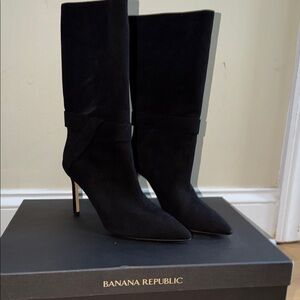 Banana Republic Black Heeled Boots